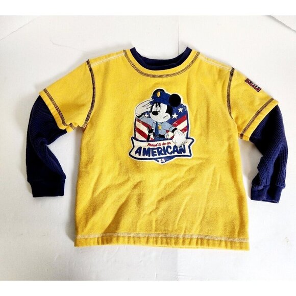 Disney Other - Vintage Disney Mickey Co Mouse Sweatshirt 90s Size 5 Proud To Be An Amer…